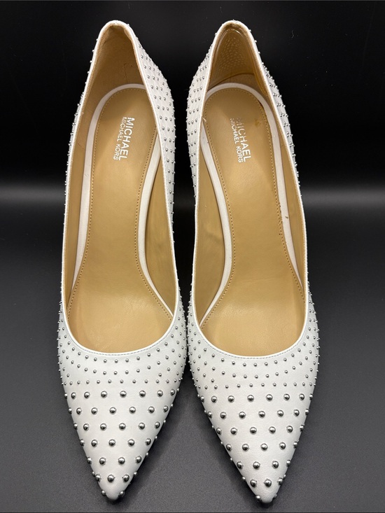Michael Kors Shoes - Michael Kors White Pointed-Toe Studded Pumps